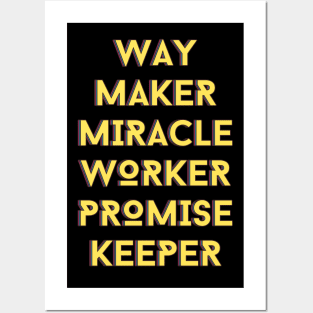 Way maker miracle worker promise keeper | Christian Posters and Art